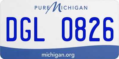 MI license plate DGL0826