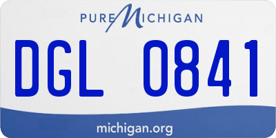 MI license plate DGL0841