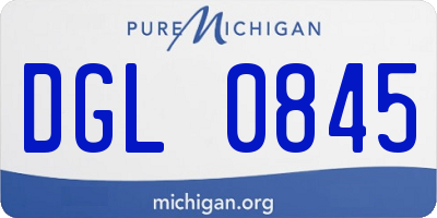 MI license plate DGL0845