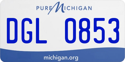 MI license plate DGL0853