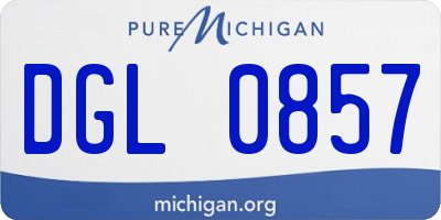 MI license plate DGL0857
