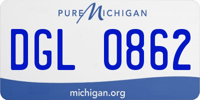 MI license plate DGL0862