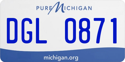 MI license plate DGL0871