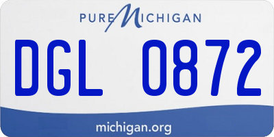 MI license plate DGL0872