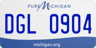 MI license plate DGL0904