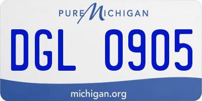 MI license plate DGL0905