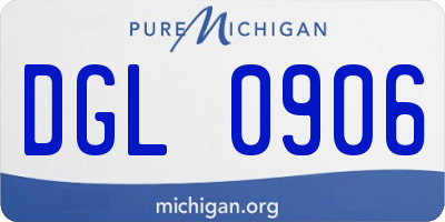 MI license plate DGL0906