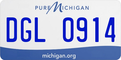 MI license plate DGL0914
