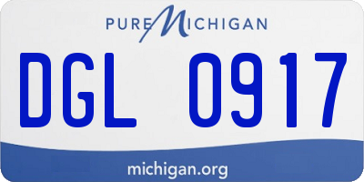 MI license plate DGL0917