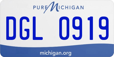 MI license plate DGL0919