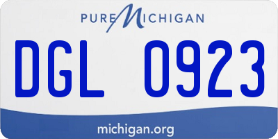 MI license plate DGL0923