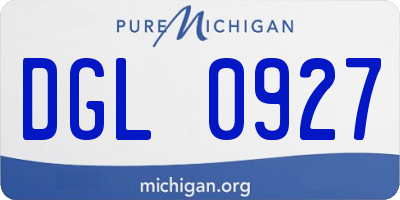 MI license plate DGL0927
