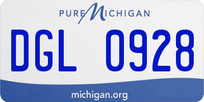 MI license plate DGL0928