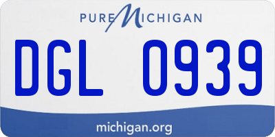 MI license plate DGL0939
