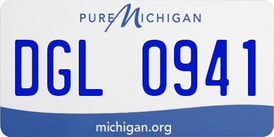 MI license plate DGL0941