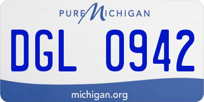 MI license plate DGL0942