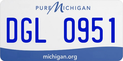 MI license plate DGL0951