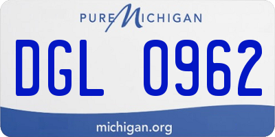 MI license plate DGL0962