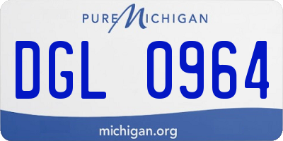 MI license plate DGL0964