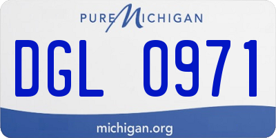 MI license plate DGL0971