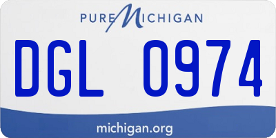 MI license plate DGL0974
