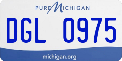 MI license plate DGL0975