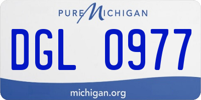 MI license plate DGL0977