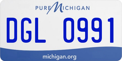 MI license plate DGL0991