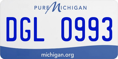 MI license plate DGL0993