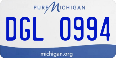 MI license plate DGL0994