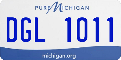 MI license plate DGL1011