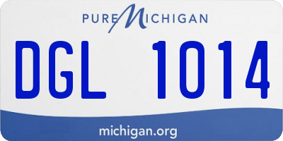 MI license plate DGL1014