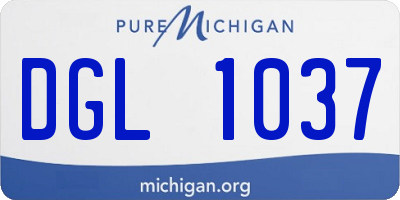 MI license plate DGL1037