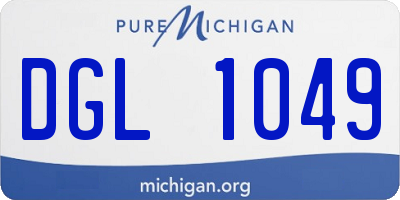 MI license plate DGL1049
