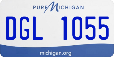 MI license plate DGL1055