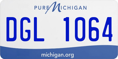 MI license plate DGL1064