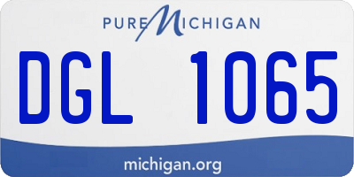 MI license plate DGL1065