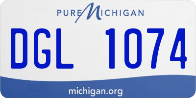 MI license plate DGL1074