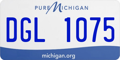 MI license plate DGL1075