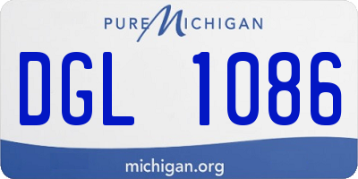 MI license plate DGL1086