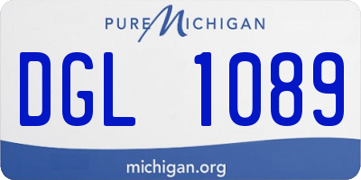 MI license plate DGL1089