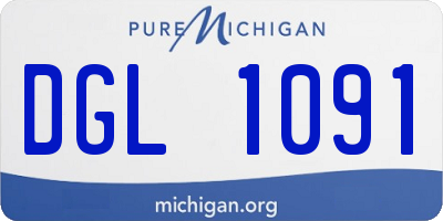 MI license plate DGL1091