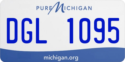 MI license plate DGL1095