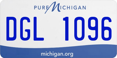 MI license plate DGL1096