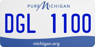 MI license plate DGL1100