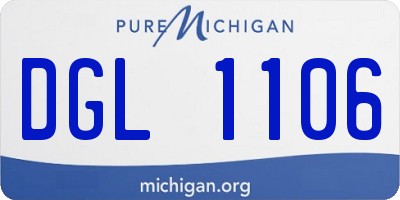 MI license plate DGL1106