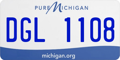 MI license plate DGL1108