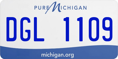 MI license plate DGL1109