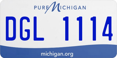 MI license plate DGL1114