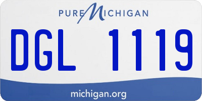MI license plate DGL1119
